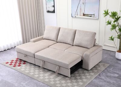 Kyöto kulmadivaan vuoteella vasemman kätinen beige