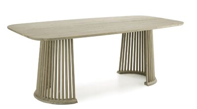 Kaisa ruokapöytä 200x97cm valkaistu antiikkipetsi