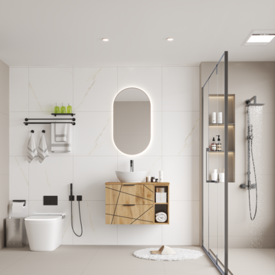 Soikea LED-kylpyhuoneen peili 50/90 cm