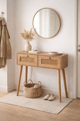 Finlandia eteispöytä rottinki laatikoilla 03005