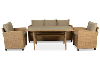 Albany puutarhasohva+pöytä+2-tuolia beige