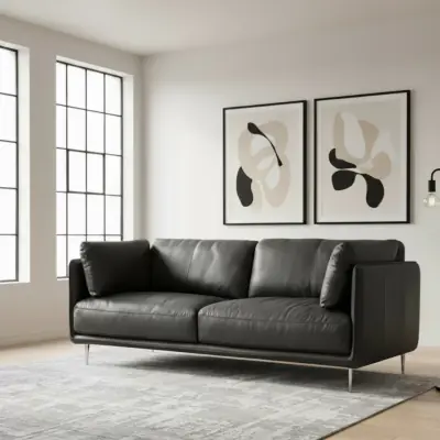 Moon 3-istuttava sohva musta