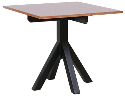 Nietos ruokapöytä 80x80 musta/vaaleanruskea