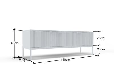 Siera viihdetaso valkoinen
