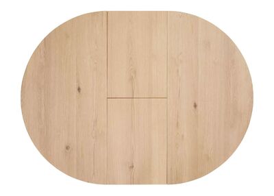 Alppi pyöreä ruokapöytä 130cm+40cm jatkolevy tammi