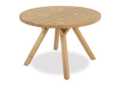 Lana pyöreä lankkupöytä 115cm antiikkipetsattu