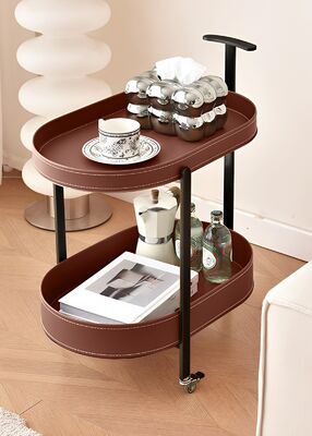 Manta tarjoiluvaunu ruskea