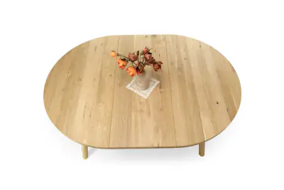 Lana pyöreä tammi lankkupöytä 115cm