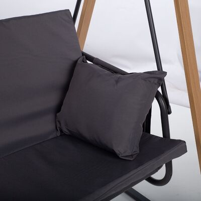 Helia puutarhakeinu katoksella