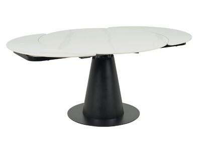 Cobar pyöreä ruokapöytä 120cm jatkettava ruokapöytä valkoinen