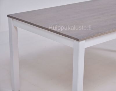Moona ruokapöytä 120x120cm valkoinen/harmaa