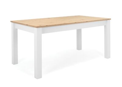 Bergen jatkettava ruokapöytä valkoinen/tammi