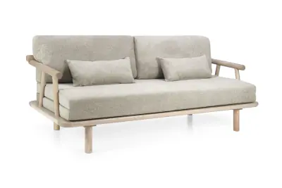 Tanko levitettävä laverisohva+taittopatjasarja antiikin valkoinen / Aragon 20 beige