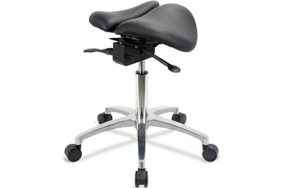 Satulatuoli kaksiosaisella istuimella Toppe 40/2 musta