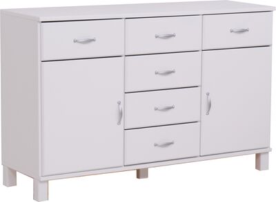 Jonie senkki 2-ovea ja 6-laatikkoa valkoinen