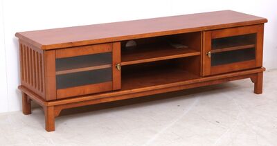 Casablanca tv-taso lasiovilla ja avo-osalla 160cm kirsikka