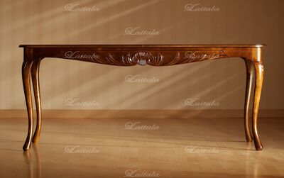 Talonpoikaisrokokoo ruokapöytä. 175x90+40+40