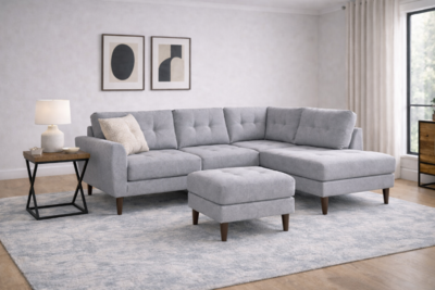 Sofia avokulmasohva+rahi Malmo 83 vaaleanharmaa