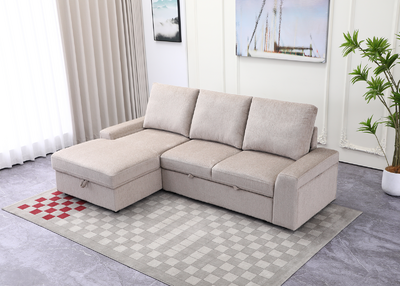 Kyöto kulmadivaan vuoteella vasemman kätinen beige