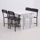 Rima pöytä 120x90cm valkoinen+4kpl Kerala tuoleja