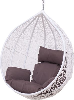 Round riippukeinu. Valkoinen/harmaa pehmuste