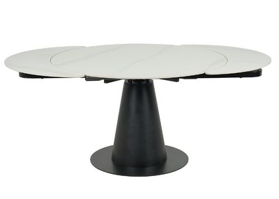 Cobar pyöreä ruokapöytä 120cm jatkettava ruokapöytä valkoinen