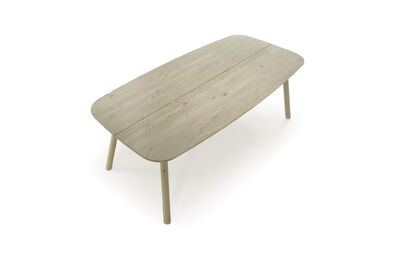 Pia ruokapöytä 200x97cm valkaistu antiikkipetsi