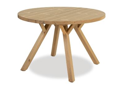 Lana pyöreä lankkupöytä 115cm antiikkipetsattu