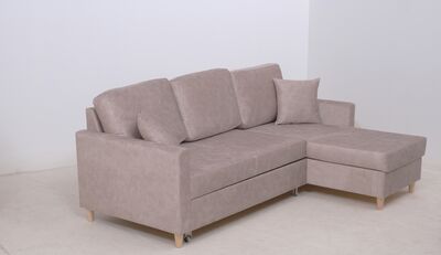 Helena beige sohva - Kulmadivaani vuoteella Terra 13