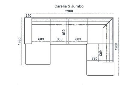 Carelia U-kulma sohva 290cm