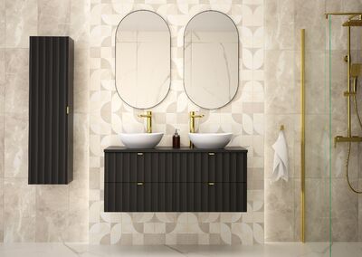 ARCOS-06 Pesuallaskaappi Mattamusta Setti-1 ilman kansilevyä