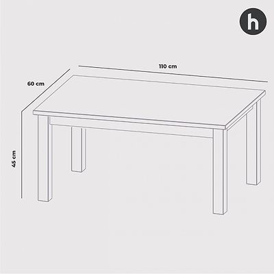 Hygge Home sohvapöytä 110x60cm musta