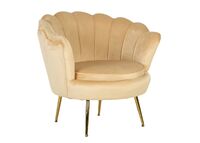 Simpukka tuoli beige sametti