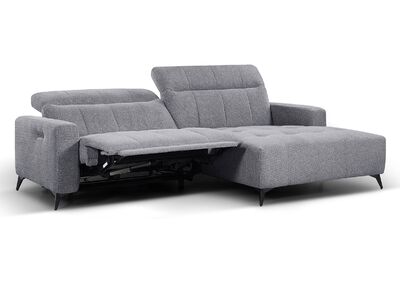 Elmira kulmadivaani oikean kätinen vaaleanharmaa