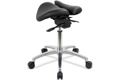 Satulatuoli kaksiosaisella istuimella Toppe 40/2 musta