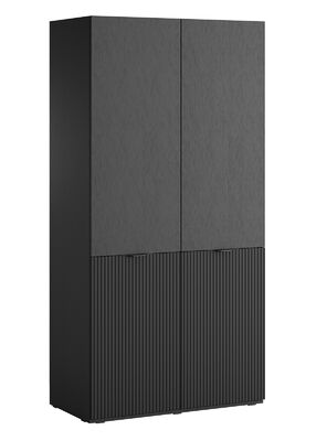 Latte vaatekaappi musta umpiovilla