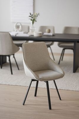Alison tuoli 117761 musta/beige kangas