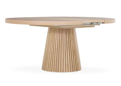 Alppi pyöreä ruokapöytä 130cm+40cm jatkolevy tammi