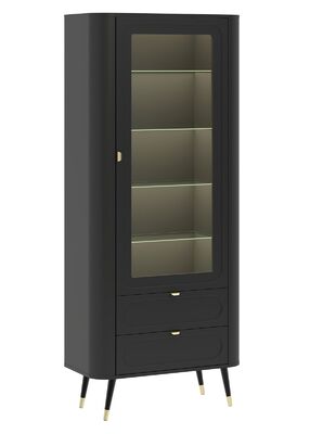 BLINX vitriinikaappi 1D2S musta