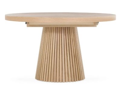 Alppi pyöreä ruokapöytä 130cm+40cm jatkolevy tammi
