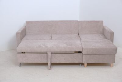Helena beige sohva - Kulmadivaani vuoteella Terra 13