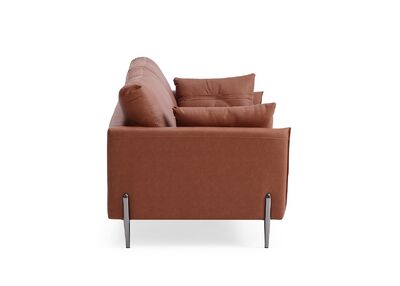 Ryder 3-istuttava sohva ruskea nahka