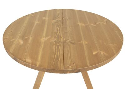 Lana pyöreä lankkupöytä 115cm antiikkipetsattu