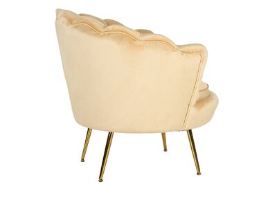 Simpukka tuoli beige sametti