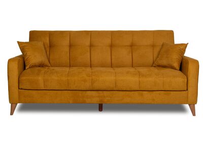 Latika 3-istuttava vuodesohva keltainen (Massimo 15)