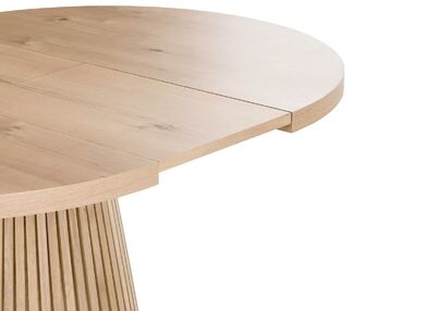 Alppi pyöreä ruokapöytä 130cm+40cm jatkolevy tammi