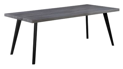 Chicago pöytä 200x90cm harmaa kansi / mustat metallijalat